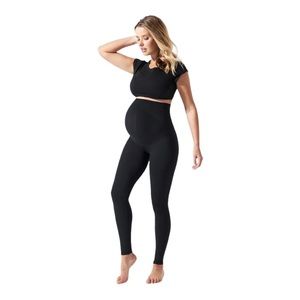 BLANQI maternity support highwaisted leggings in black, size x-large/XL NWOT
